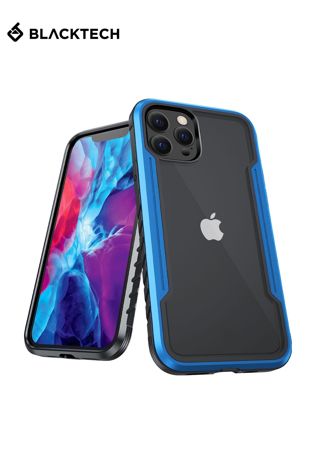iPhone 15 Pro Max BLACKTECH Defense Shield Aluminum Alloy - Blue