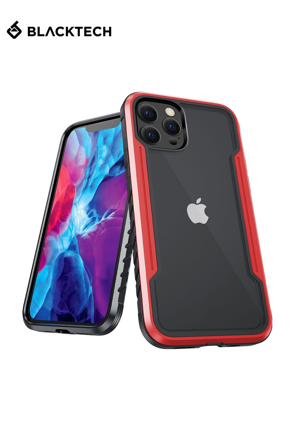iPhone 15 Pro Max BLACKTECH Defense Shield Aluminum Alloy - Red