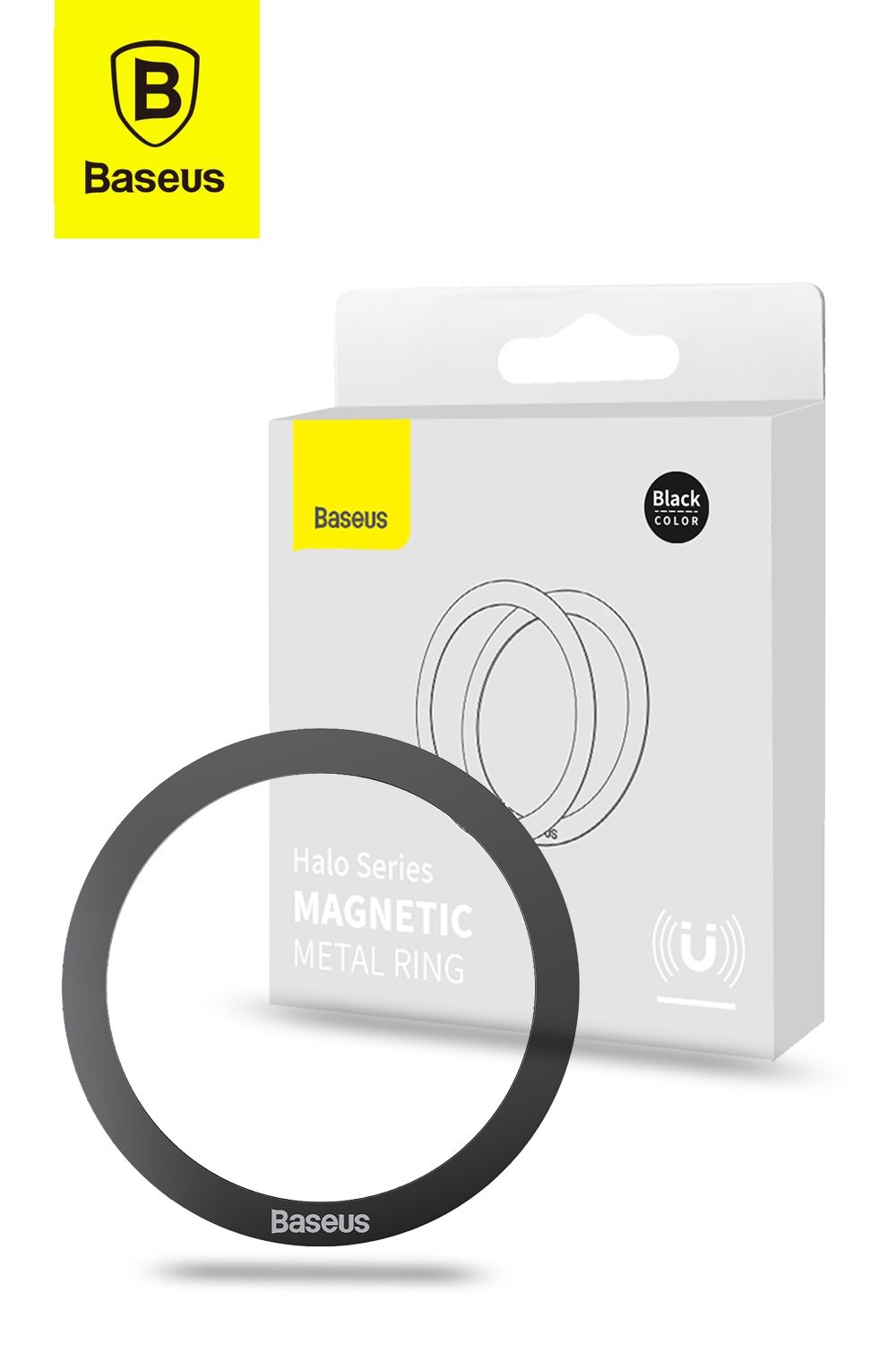 Baseus Magnetic Metal Ring 2pcs Pack - Black