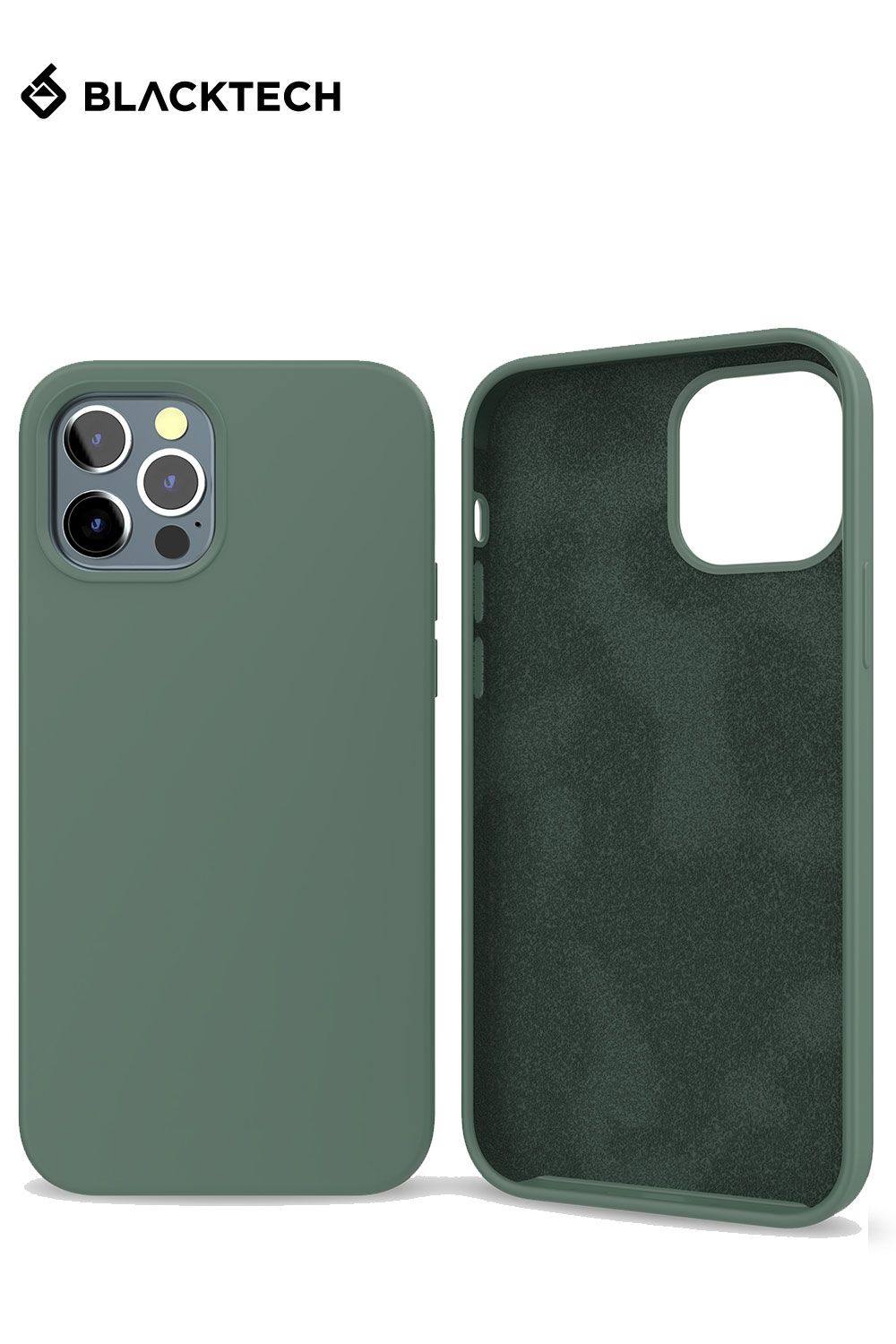 iPhone 15 Plus BLACKTECH Soft Feeling With Soft Micro Fiber - Green