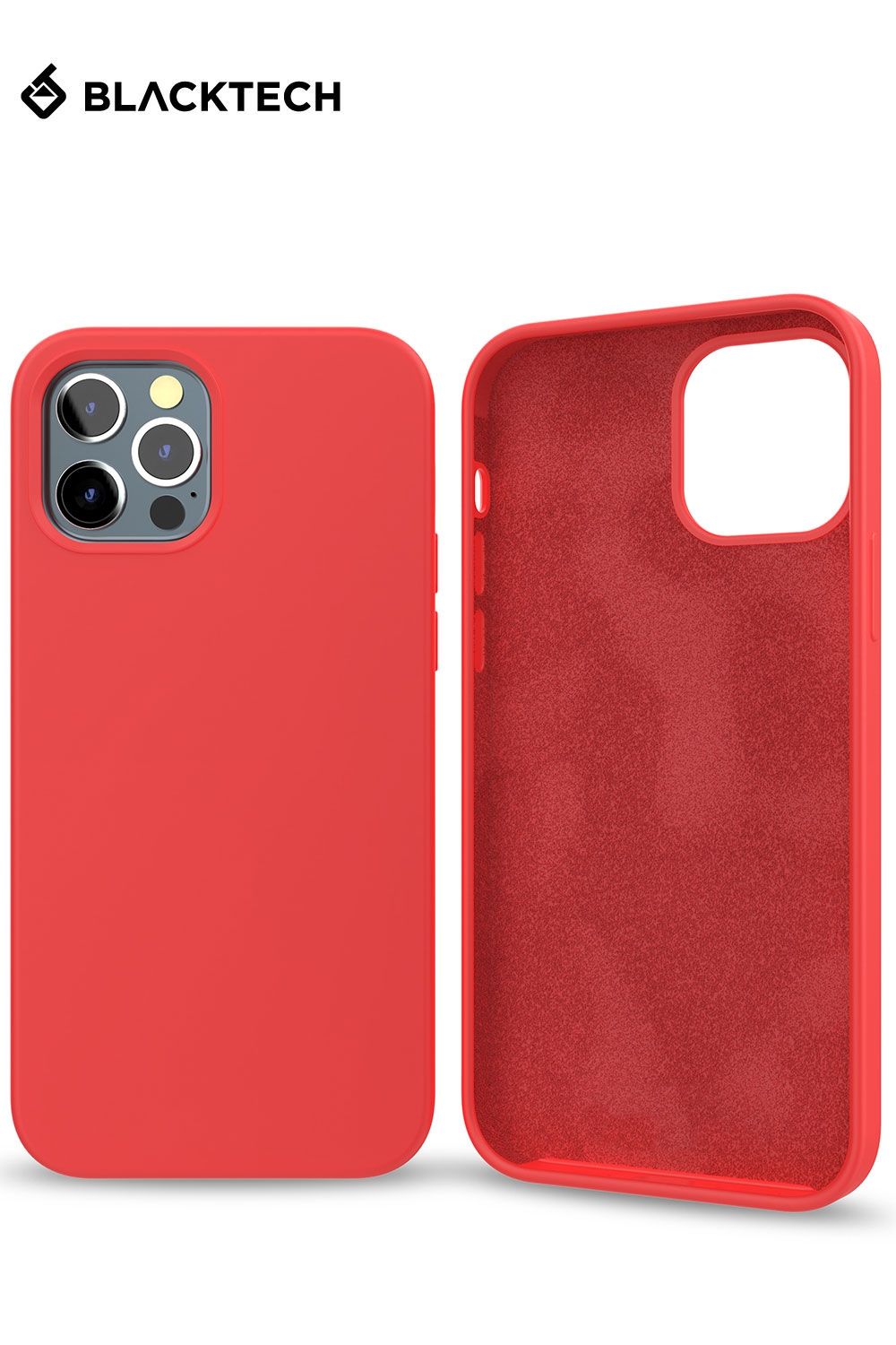 iPhone 14 Plus BLACKTECH Soft Feeling With Soft Micro Fiber - Red
