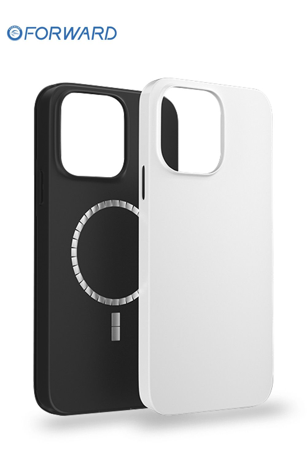 iPhone 12/12 Pro BLACKTECH Magnetic 3D Sublimation 2 in 1 Coated Phone Case - White