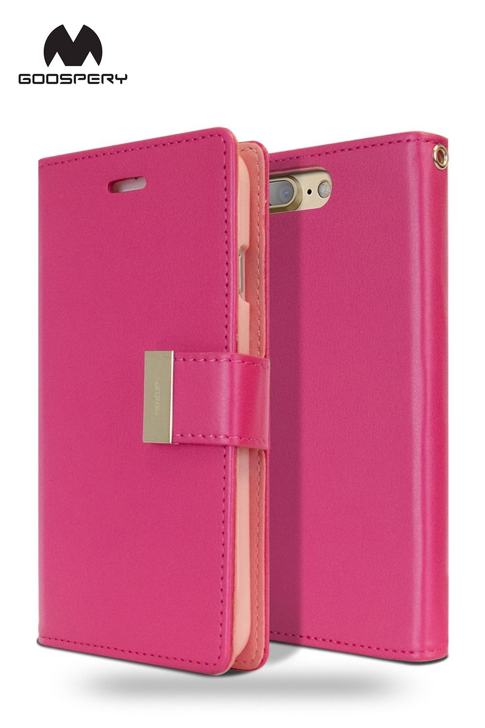 iPhone 15 Pro Max Goospery Mercury Rich Diary - Hot Pink