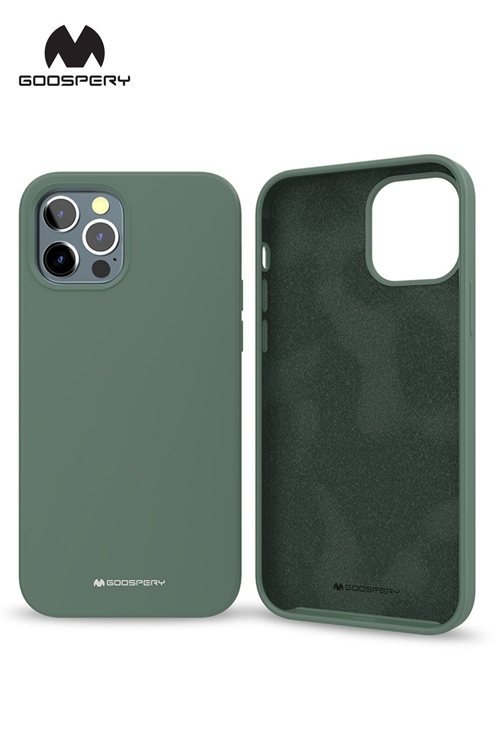 iPhone 13 Pro Max Goospery Mercury Silicone Case - Green
