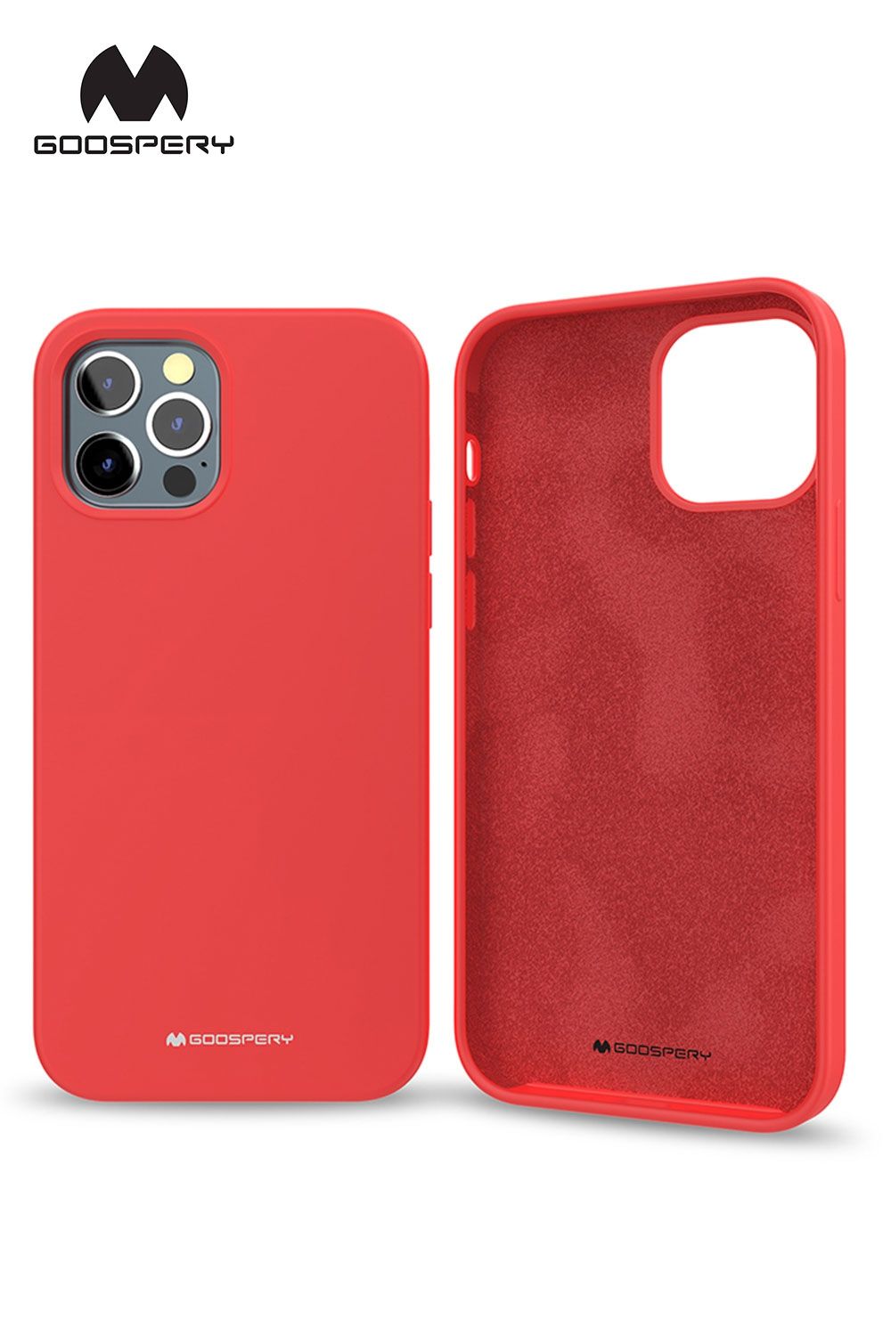 iPhone 13 Pro Max Goospery Mercury Silicone Case - Red